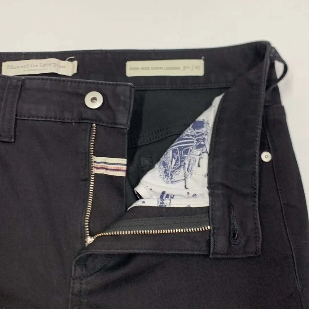 Women Pilcro And the Letterpress Black High-Rise Denim Leggings Size 27 - Picture 5 of 12